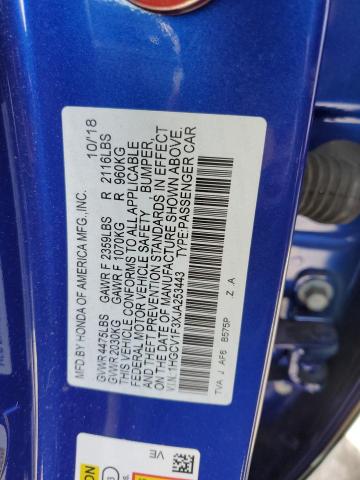 2018 HONDA ACCORD SPO 1HGCV1F3XJA253443
