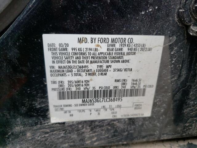 2020 FORD ECOSPORT S MAJ6S3GL7LC368495