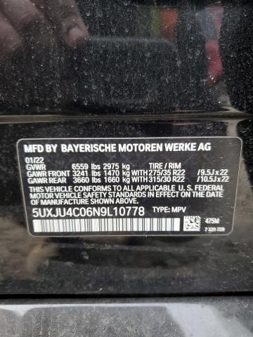 2022 BMW X5 M50I 5UXJU4C06N9L10778