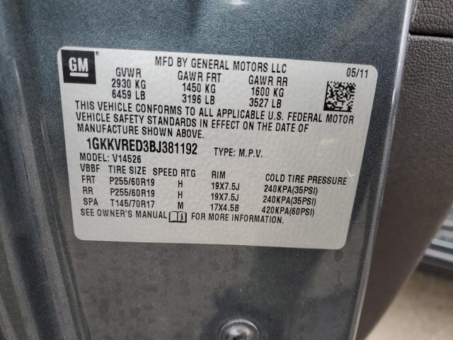 1GKKVRED3BJ381192 GMC Acadia Slt-1