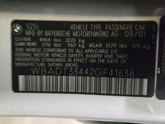 WBADT33442GF41636 BMW 525 I