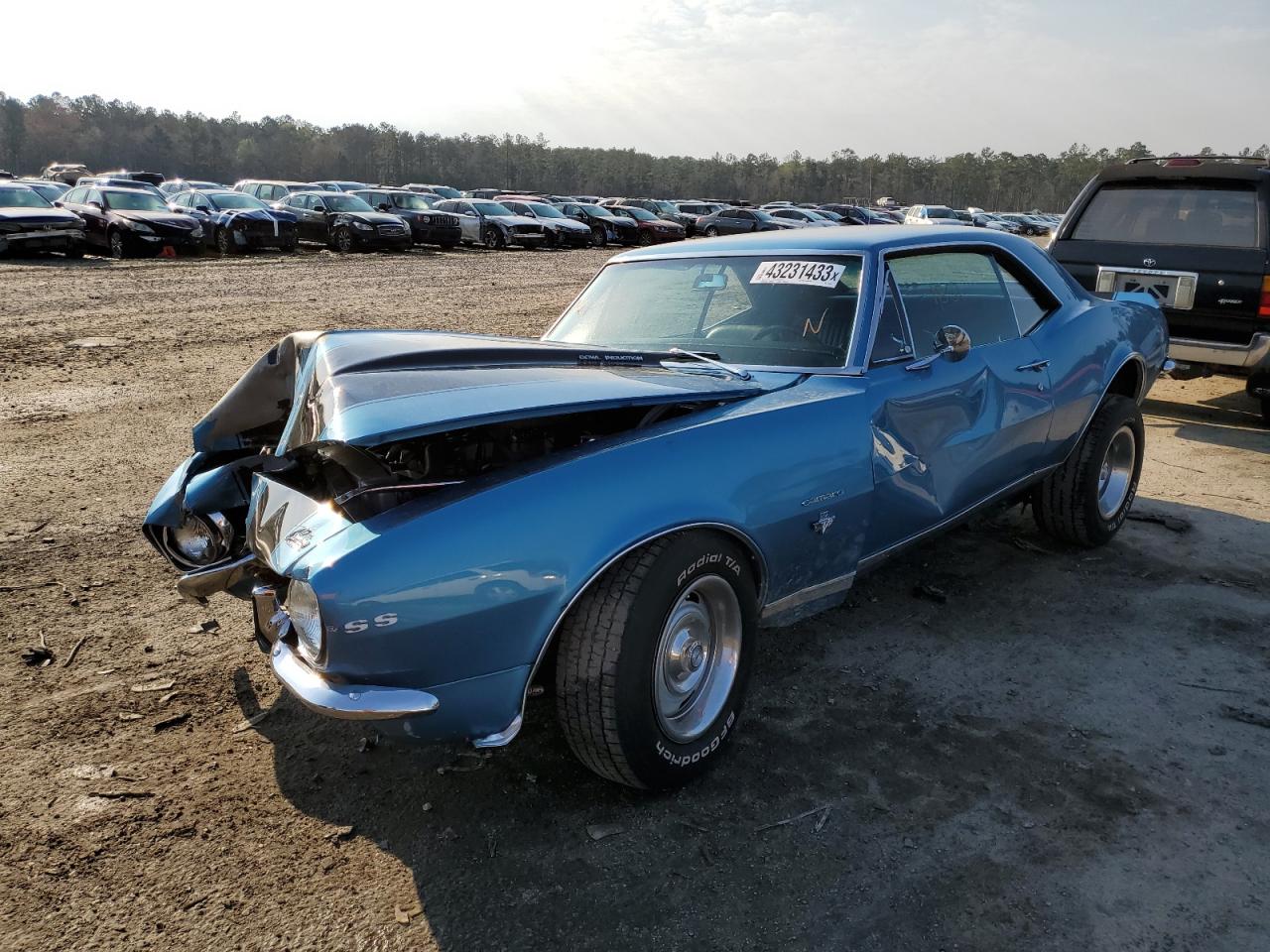 Chevrolet Camaro 1967 de venta en Copart Harleyville, SC. Lote #43231*** |  