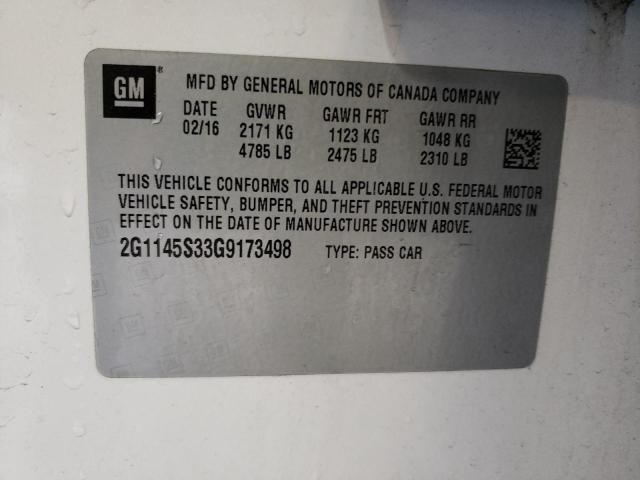 2016 CHEVROLET IMPALA LTZ - 2G1145S33G9173498