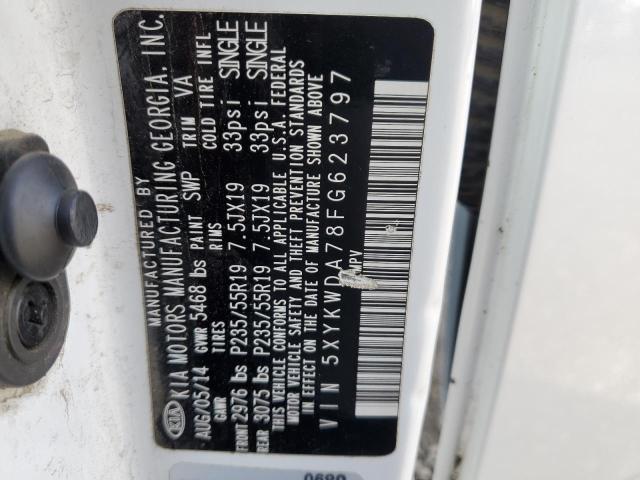 5XYKWDA78FG623797 KIA SORENTO SX