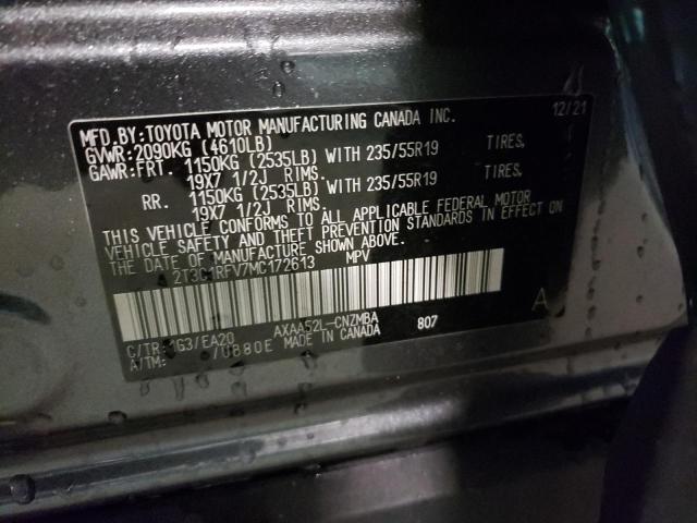 2021 TOYOTA RAV4 XLE P 2T3C1RFV7MC172613