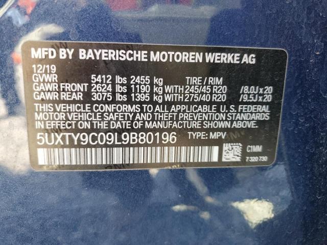 2020 BMW X3 XDRIVEM 5UXTY9C09L9B80196