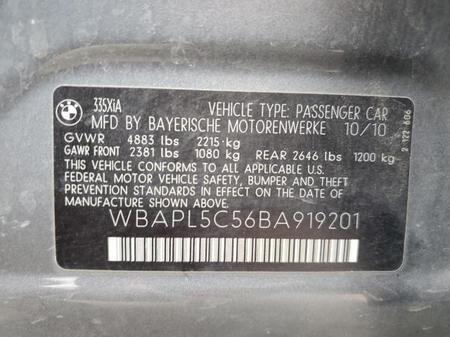 WBAPL5C56BA919201 BMW 335 XI