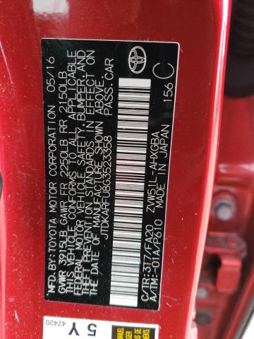 2016 TOYOTA PRIUS JTDKARFU8G3523358