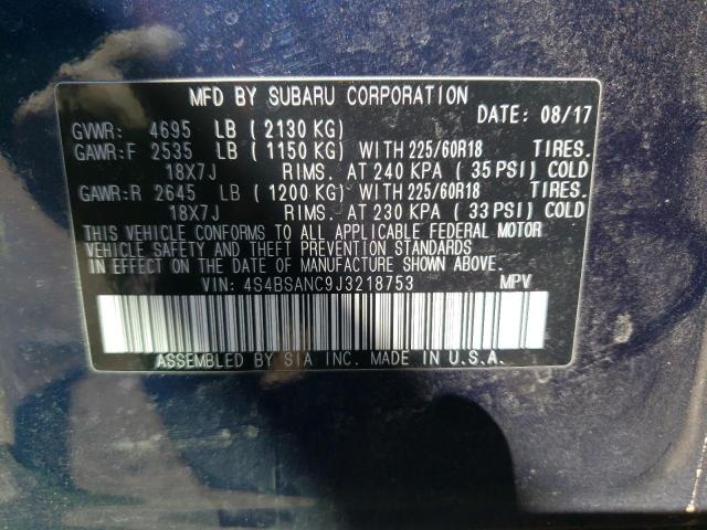 4S4BSANC9J3218753 Subaru Outback 2.5i Limited