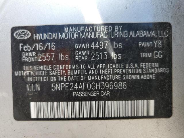 2016 HYUNDAI SONATA SE 5NPE24AF0GH396986