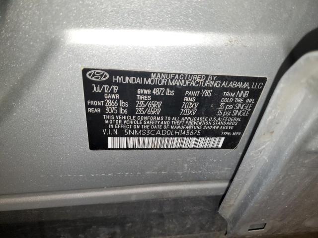 2020 HYUNDAI SANTA FE S 5NMS3CAD0LH145675