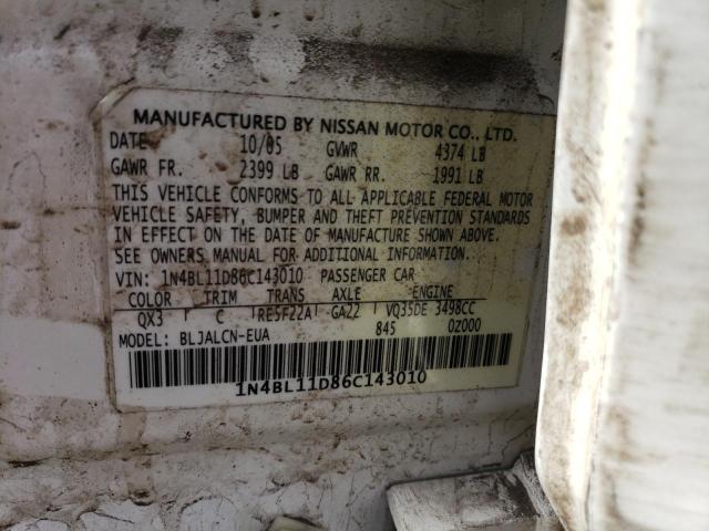 1N4BL11D86C143010 2006 Nissan Altima Se