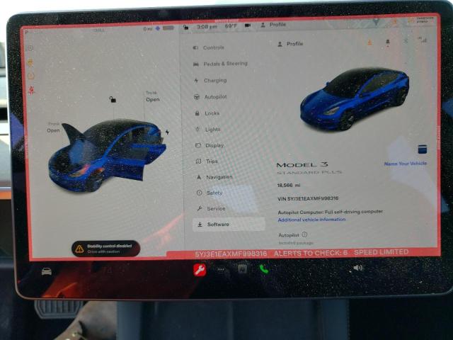 5YJ3E1EAXMF998316 Tesla MODEL 3