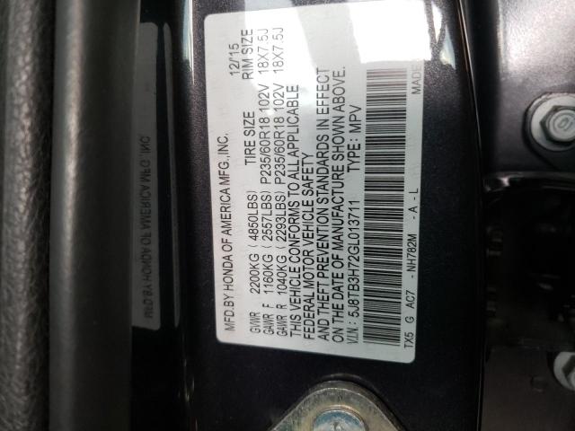 5J8TB3H72GL013711 Acura Rdx Advance