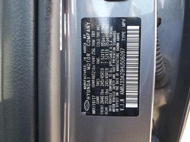 2017 HYUNDAI TUCSON LIM - KM8J33A29HU506097