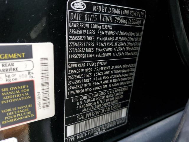 SALWR2VF3FA613654 Land Rover Range Rover Sport Hse