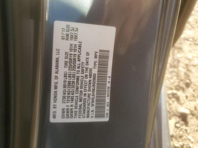 2018 HONDA ODYSSEY EL - 5FNRL6H98JB020603
