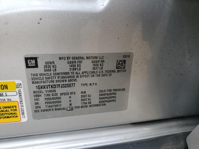 1GKKVTKD7FJ320077 GMC Acadia Denali