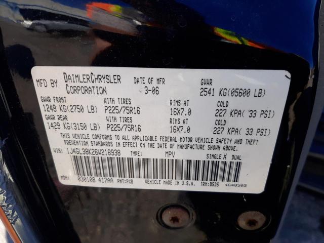 1J4GL38K26W218938 Jeep Liberty Renegade