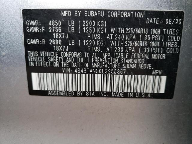 2020 SUBARU OUTBACK LI - 4S4BTANC0L3255867