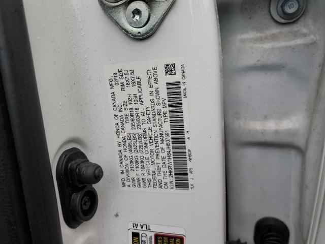 2018 HONDA CR-V EXL 2HKRW1H84JH507591
