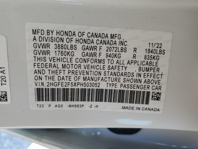 2HGFE2F5XPH503052 Honda Civic Sport