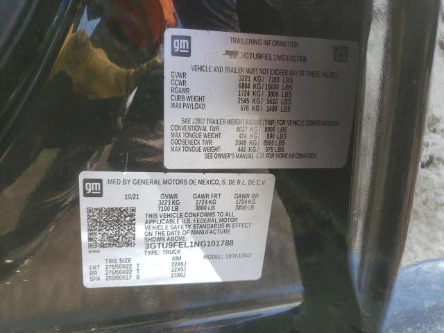 2022 GMC SIERRA LIM - 3GTU9FEL1NG101788
