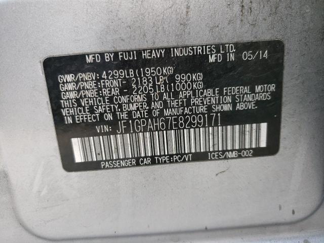 JF1GPAH67E8299171 Subaru Impreza Limited
