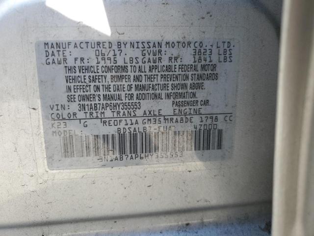 3N1AB7AP6HY355553 Nissan SENTRA S