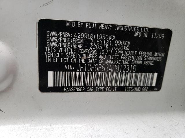 JF1GH6B63AH812316 Subaru Impreza 2.5i Premium