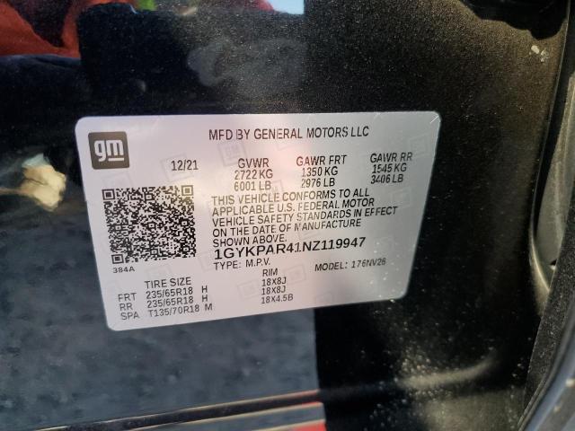 2022 CADILLAC XT6 LUXURY - 1GYKPAR41NZ119947