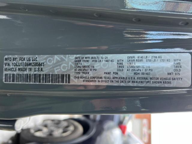 1C6JJTEG6ML585641 Jeep Gladiator Mojave