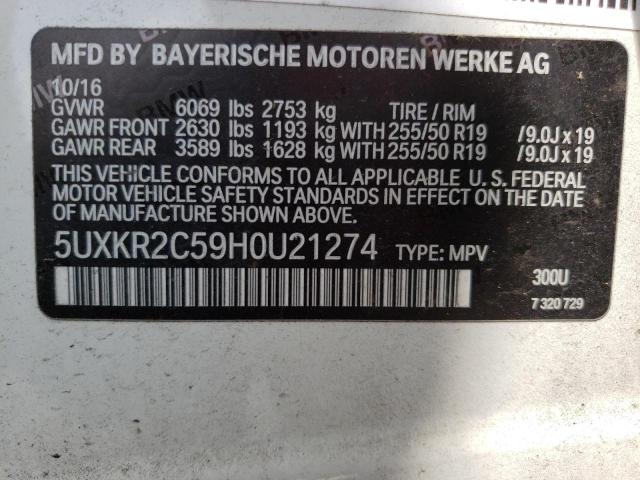 2017 BMW X5 SDRIVE3 - 5UXKR2C59H0U21274