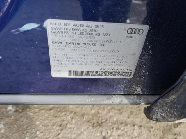 2016 AUDI Q5 PRESTIG - WA1CGBFP2GA001562