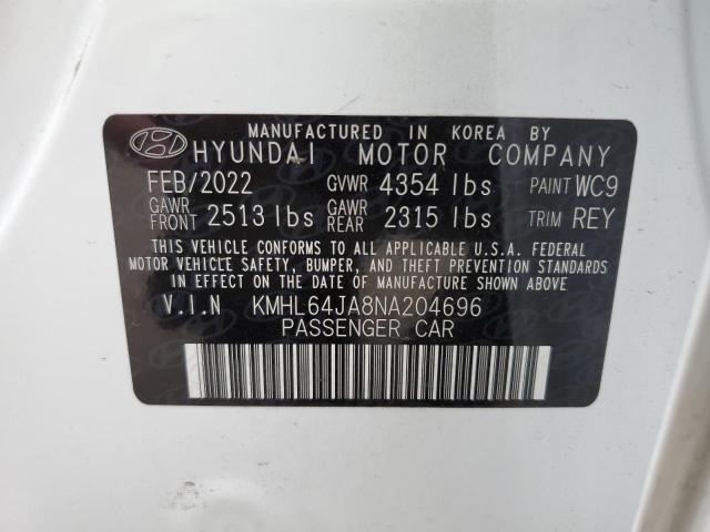 2022 HYUNDAI SONATA SEL - KMHL64JA8NA204696