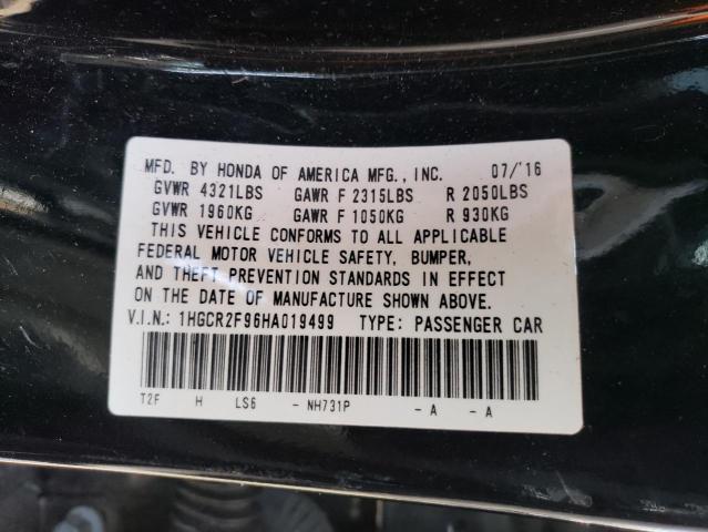 2017 HONDA ACCORD EXL 1HGCR2F96HA019499