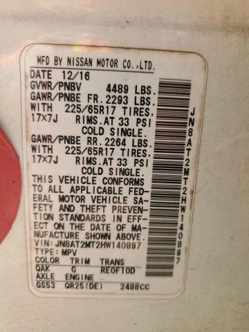 JN8AT2MT2HW140897 Nissan ROGUE S