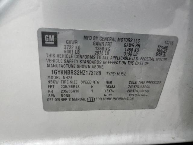 2017 CADILLAC XT5 LUXURY 1GYKNBRS2HZ173188
