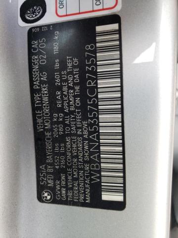 WBANA53575CR73578 BMW 525 I