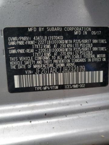 2018 SUBARU CROSSTREK JF2GTABC7JH232179