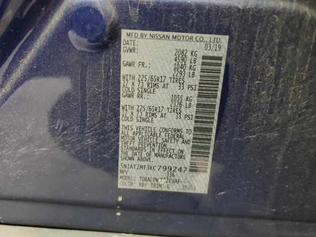 2019 NISSAN ROGUE SPT 5N1AT2MT3KC799247