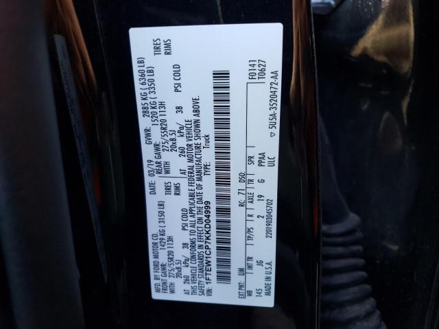 2019 FORD F150 SUPER 1FTEW1CP7KKD04999