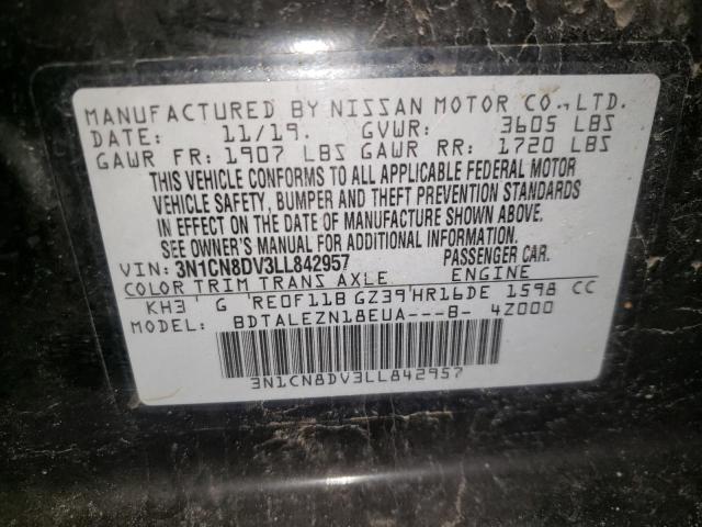 2020 NISSAN VERSA S 3N1CN8DV3LL842957