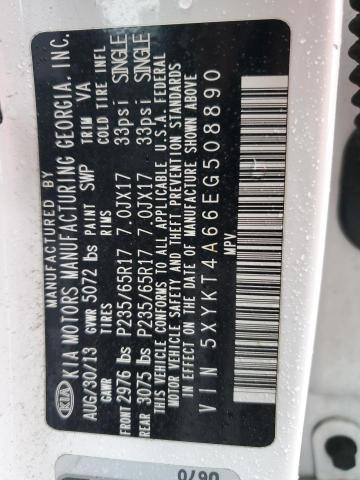 5XYKT4A66EG508890 KIA SORENTO LX