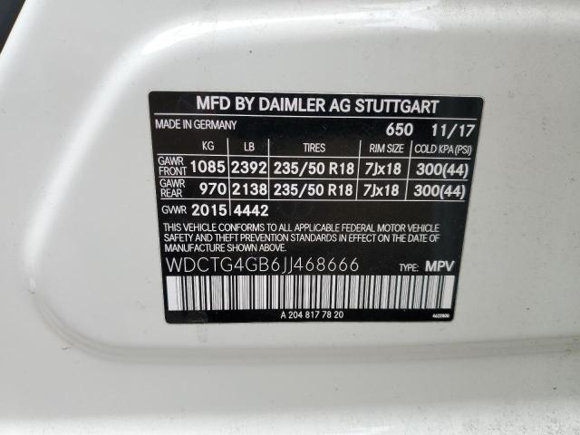 2018 MERCEDES-BENZ GLA 250 4M WDCTG4GB6JJ468666