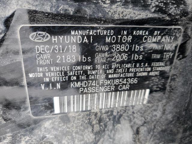 2019 HYUNDAI ELANTRA SE KMHD74LF9KU854366
