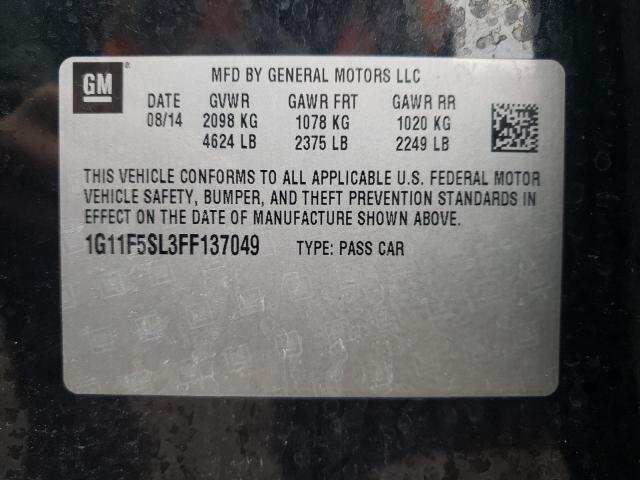 2015 CHEVROLET MALIBU LTZ - 1G11F5SL3FF137049