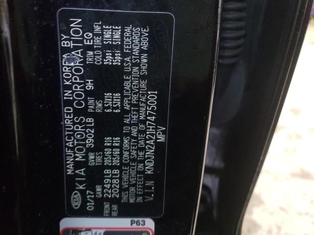 2017 KIA SOUL KNDJN2A21H7475001