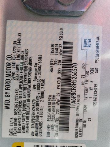 2017 FORD MUSTANG GT 1FA6P8CF8H5266570