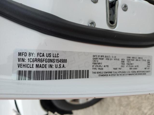2022 RAM 1500 CLASS 1C6RR6FG0NS154988